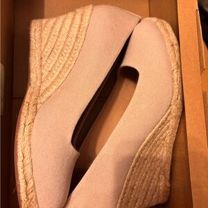 J. Crew Blush Wedge Espadrilles